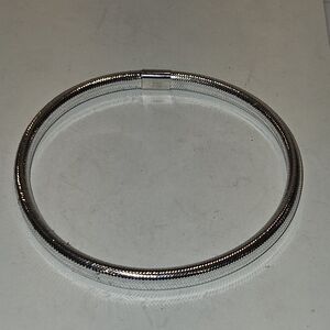 Vintage Golden Clef Italy 1758 AR 14k White Gold Mesh Bracelet 8 Inches